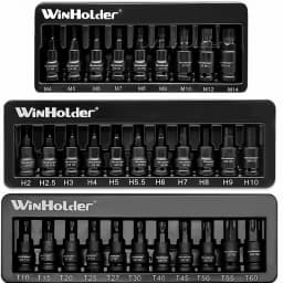 31PCS/Set IMPACT Hex Torx Spline Bit Sockets 3/8"Drive Set Mix M4-M14 T10-T60 H2-H10 Sockets Tools