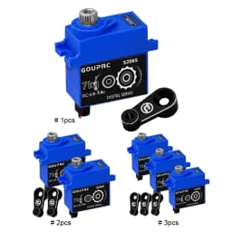 7KG Waterproof RC Digital Micro Servo with Servo Horn Metal Gear Servo Digital Servo for 1/10 RC Crawler Car SCX10 III TRX4 TRX6