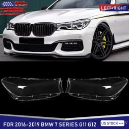 2x Headlight Lens Cover Shell Clear For BMW 7 Series G11 G12 740i 750i 2016-2019