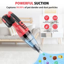 DayPlus 2 in 1 Cordless Vacuum Cleaner, 5500Pa ,Handheld Car Vacuum w/LED Light, Washable HEPA Filter for Pet Hair Home Office