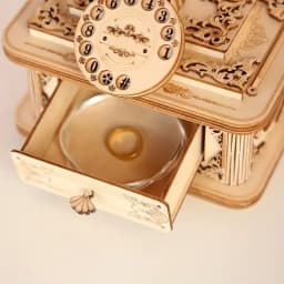 3D Wooden Puzzle for Adults Creative Retro Telephone Model Kits Gift for Christmas