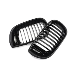 Front Bumper Kidney Grill Fit for BMW E46 4 DOOR Sedan 320i 325i 325Xi 330i 330Xi LCI Facelift 2002 2003 2004 2005 Gloss Black