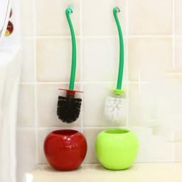 Creative Shape Household Cherry Toilet Brush Plastic Toilet Cleaning Brush Toilet Brush Plastic Necessities Seal Design Handle