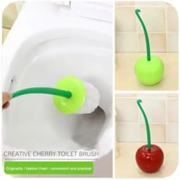 Creative Shape Household Cherry Toilet Brush Plastic Toilet Cleaning Brush Toilet Brush Plastic Necessities Seal Design Handle