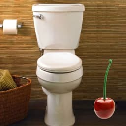 Creative Shape Household Cherry Toilet Brush Plastic Toilet Cleaning Brush Toilet Brush Plastic Necessities Seal Design Handle