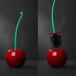 Creative Shape Household Cherry Toilet Brush Plastic Toilet Cleaning Brush Toilet Brush Plastic Necessities Seal Design Handle