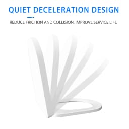 BRIEFNESS D-Shape Soft Close Toilet Seat, Antimicrobial Easy Clean PVC Material, Quick Release Hinges for Easy Cleaning, Univers