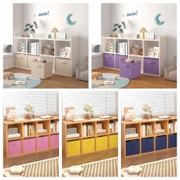 BonChoice Foldable Storage Cubes 30x30x30cm with Handle Pack of 6, Fabric Open Storage Bins Wardrobe Organization