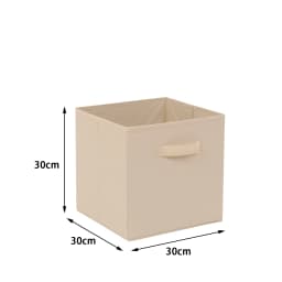 BonChoice Foldable Storage Cubes 30x30x30cm with Handle Pack of 6, Fabric Open Storage Bins Wardrobe Organization