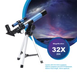Telescopes 40/400 with Tabletop Tripod 2 Eyepieces Portable Telescopes for Astronomy Beginners with Finderscope