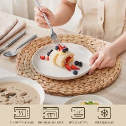 MALACASA 12/16/18/24 PCS Porcelain Plates Dinnerware Sets Ceramic Plates Set with 4/6 PCS Dinner Plate/Dessert/Cereal Bowl/Soup