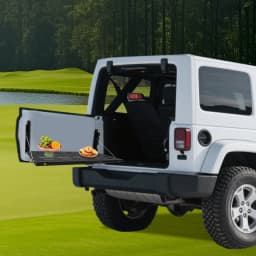 Stainless Steel Tailgate Folding Table Black 75lbs Load Capacity for 2007-2017 Wrangler JK 2/4 Door and Unlimited 4 Door