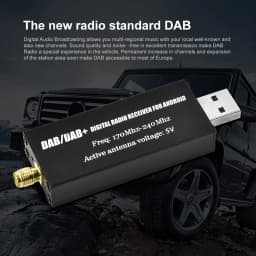 Podofo Dab+ Signal Receiver for Universal Dab+ Antenna for Car Android Radio Receiver Tuner USB Interface Car Gps Receiver