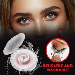 1 Pair Reusable Self Adhesive False Eyelashes Natural Long Thick Fake Eye Lashes