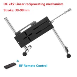 New Adjustable 30-90mm Stroke RF Remote Control Stainless Steel DC 24V DIY Telescopic Reciprocating Linear Actuator Motor gift