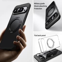 Magnetic Stand Holder Phone Case For Google Pixel 9 8 Pro XL 8A 9Pro For Magsafe 360 Ring Bracket Shockproof Armor Hard Cover