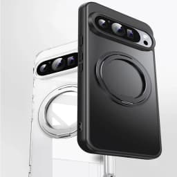 Magnetic Stand Holder Phone Case For Google Pixel 9 8 Pro XL 8A 9Pro For Magsafe 360 Ring Bracket Shockproof Armor Hard Cover