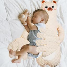 Baby Patting Sleeping Toy Bear Pat Pillow Adjustable Baby Patter Cute Cartoon Soother Red Bean Filling for Anti-Frightening Toy