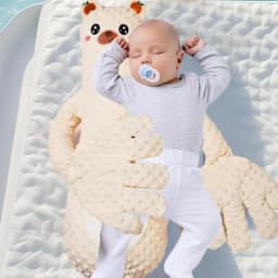Baby Patting Sleeping Toy Bear Pat Pillow Adjustable Baby Patter Cute Cartoon Soother Red Bean Filling for Anti-Frightening Toy