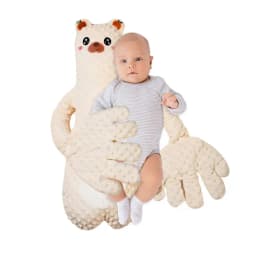 Baby Patting Sleeping Toy Bear Pat Pillow Adjustable Baby Patter Cute Cartoon Soother Red Bean Filling for Anti-Frightening Toy