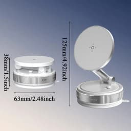 Vacuum Magnetic Car Phone Holder Strong Suction Cup Mobile Phone Holder 360-Degree Rotating Automotive Cellphone Mount