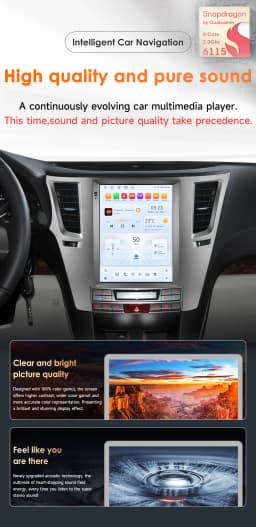 Android 14 2Din Car Radio for Subaru Outback Impreza Legacy 2009-2014 Multimedia Video Player Carplay 4G Stereo 9.7"
