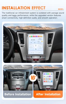 Android 14 2Din Car Radio for Subaru Outback Impreza Legacy 2009-2014 Multimedia Video Player Carplay 4G Stereo 9.7"