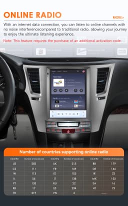 Android 14 2Din Car Radio for Subaru Outback Impreza Legacy 2009-2014 Multimedia Video Player Carplay 4G Stereo 9.7"