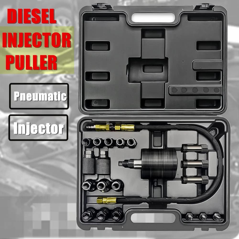 All-in-one kit DIESEL INJECTOR PULLER Pneumatic Injector Extractor Puller Removing Injector Kit Input pressure 5-8 bar