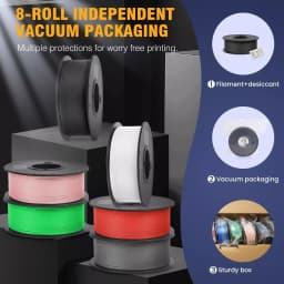 JAYO 2 Rolls 3D PLA Matte Printer Filament 1.75mm Neatly Wound PLA Filament with Matte Finish Print with 99% FDM 3D Printer