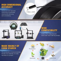 JAYO 2 Rolls 3D PLA Matte Printer Filament 1.75mm Neatly Wound PLA Filament with Matte Finish Print with 99% FDM 3D Printer