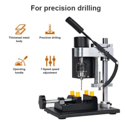 Mini Bench Drill Press High Precision 7-Speed Variable Electric Drilling Machine for DIY PCB Jewelry EU Warehouse