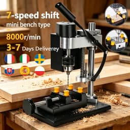 Mini Bench Drill Press High Precision 7-Speed Variable Electric Drilling Machine for DIY PCB Jewelry EU Warehouse