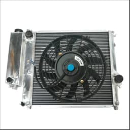 Aluminum Radiator + Fan For BWM E36 Z3 M44 M42 Manual 1987-2000 88 89 90 91 92 1988 1989 1990 1991 1992 1993 1994 1995 1996