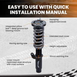 T7 24 Way Adjustable Damper Coilovers Kit For BMW E46 Sedan RWD 99-05 Coilovers Suspension Shocks Springs