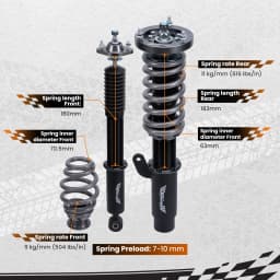T7 24 Way Adjustable Damper Coilovers Kit For BMW E46 Sedan RWD 99-05 Coilovers Suspension Shocks Springs