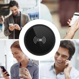 Invisible Wireless Charger Desk Hole Recessed Charger Grommet Fast Charging Station Cordless Desktop Charging Mat For Tabletop