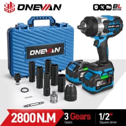 ONEVAN 2800N.M Brushless Electric Impact Wrench 1/2 inch Cordless Screwdriver Wrench Power Tools For Makita 18V Battery Pin