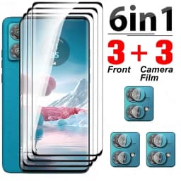6To1 Curved Glass For Motorola Edge 40 Neo 50 Ultra 5G Tempered Glass Moto Rola Edge40 Pro Edge50 Fusion Camera Screen Protector