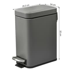 HOMCOM 5L Steel Waste Trash Can Pedal Rubbish Garbage Storage Bucket