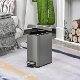 HOMCOM 5L Steel Waste Trash Can Pedal Rubbish Garbage Storage Bucket