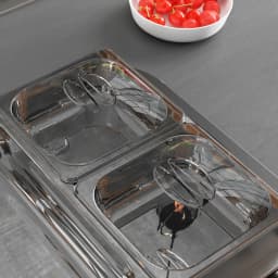 HOMCOM 4 Tray Electric Food Warmer Buffet Server with Adjustable Temp 300W
