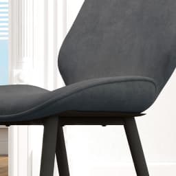 HOMCOM Dining Chairs Set of 2 Upholstered Kitchen Chairs w/ Metal Legs Grey