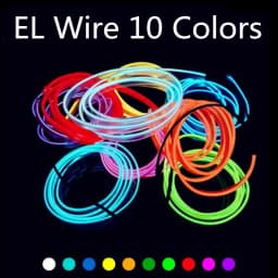 5M EL Wire Neon Light Novelty Light Neon LED lamp Flexible Rope Tube LED Strip String light Car Decoration With 6mm Sewing