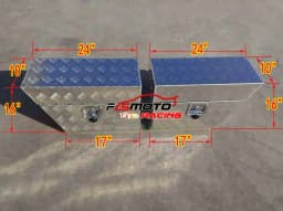 A Pair Aluminium Undertray Under Tray Underbody Ute Tool Box toolbox 24"x 10" x16"