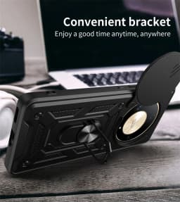 For Honor Magic6 Lite Case Slide Camera Armor Phone Case For Honor Magic 6 Light Magic6Lite 5G Magnetic Ring Holder Back Cover
