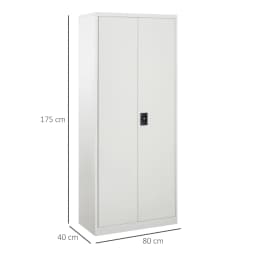 Vinsetto Filing Cabinet Storage Office 2 Doors Adjustable Shelf Metal Furniture