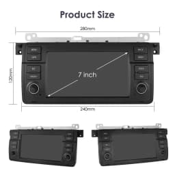 8+128G AI Voice Car Android Auto Radio for BMW E46 M3 318 320 325 330 335 Carplay 4G LTE Multimedia Player GPS Autoradio RDS SWC