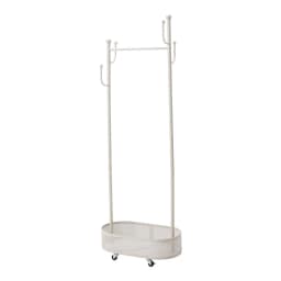Small Floor-standing Coat Rack for Home BedroomClothes Rack with Wheels,60cmW x 31.5cmD x 173cmH