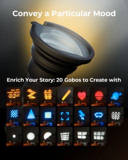 SmallRig RF 10C RGB LED Video Light Photography Flashlight 7500mAh Alloy Patterned Light 4-Color Fill Light with 20 Patterned